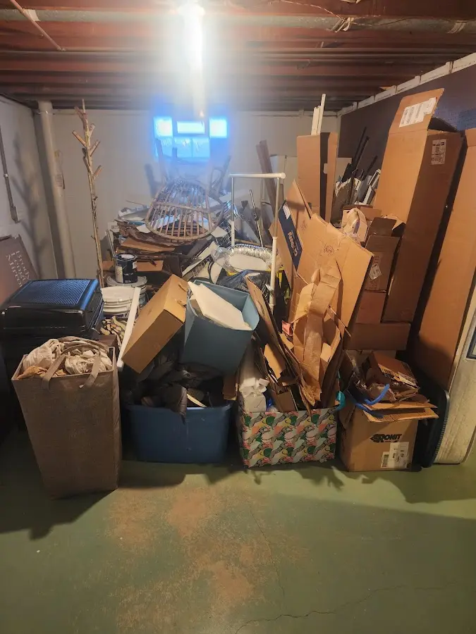 Roll-off dumpster container at job site for 6 Yard Dumpster Rental in Leisure City